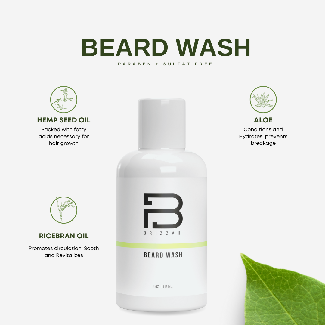 BEARD + FACE WASH W/ HEMP + ALOE
